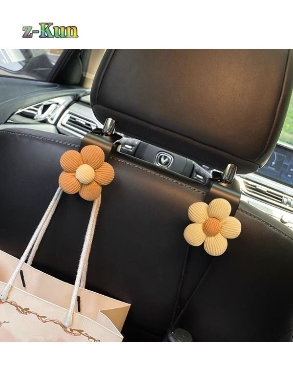 Gancho de Cabecera Floral Khaki para Auto