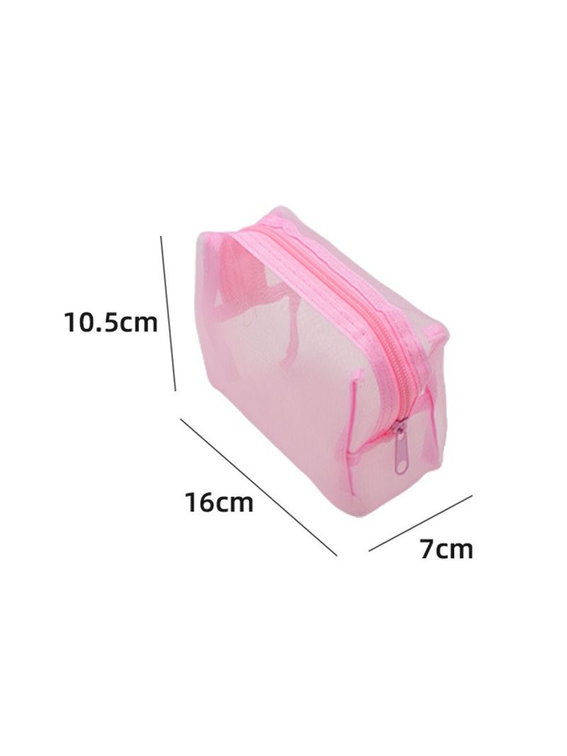 Neceser de Malla Portátil para Maquillaje, Labial y Accesorios